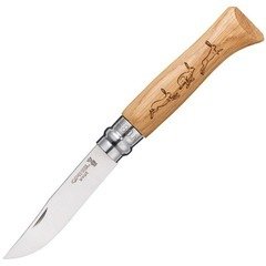 Opinel İnox Meşe İşlemeli 8 No Çakı (001623)