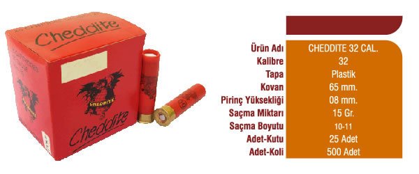 Cheddite 32/15 gr Av Fişeği
