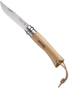 Opinel İnox 7 No Ahşap Deri Askılı Çakı (001372)