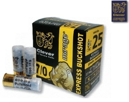 Mirage Express Buckshot Bakır Kaplama 12/38 gr.Av Fişeği